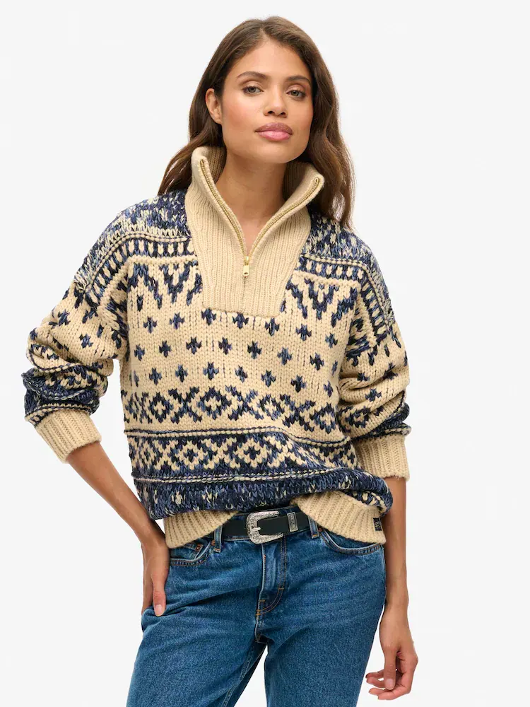 Next Superdry Cream Ski Lodge Jumper, £95