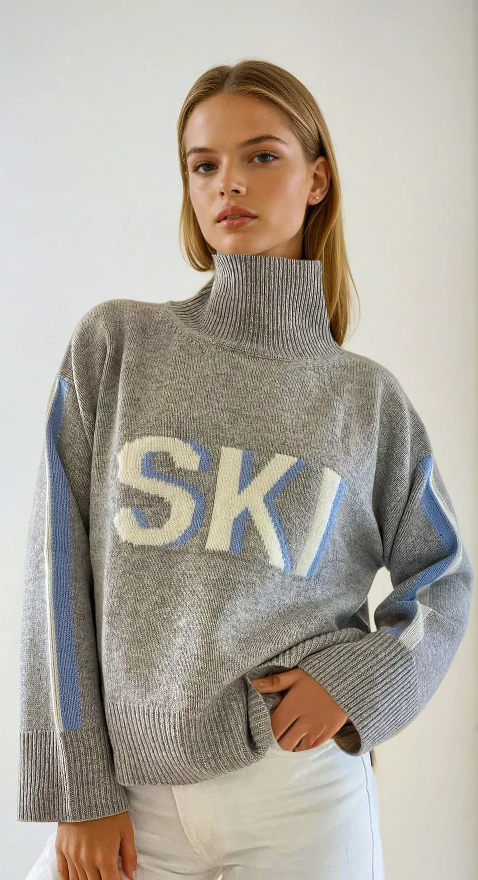 Zoe Sydney Retro Turtleneck Ski Jumper, £51