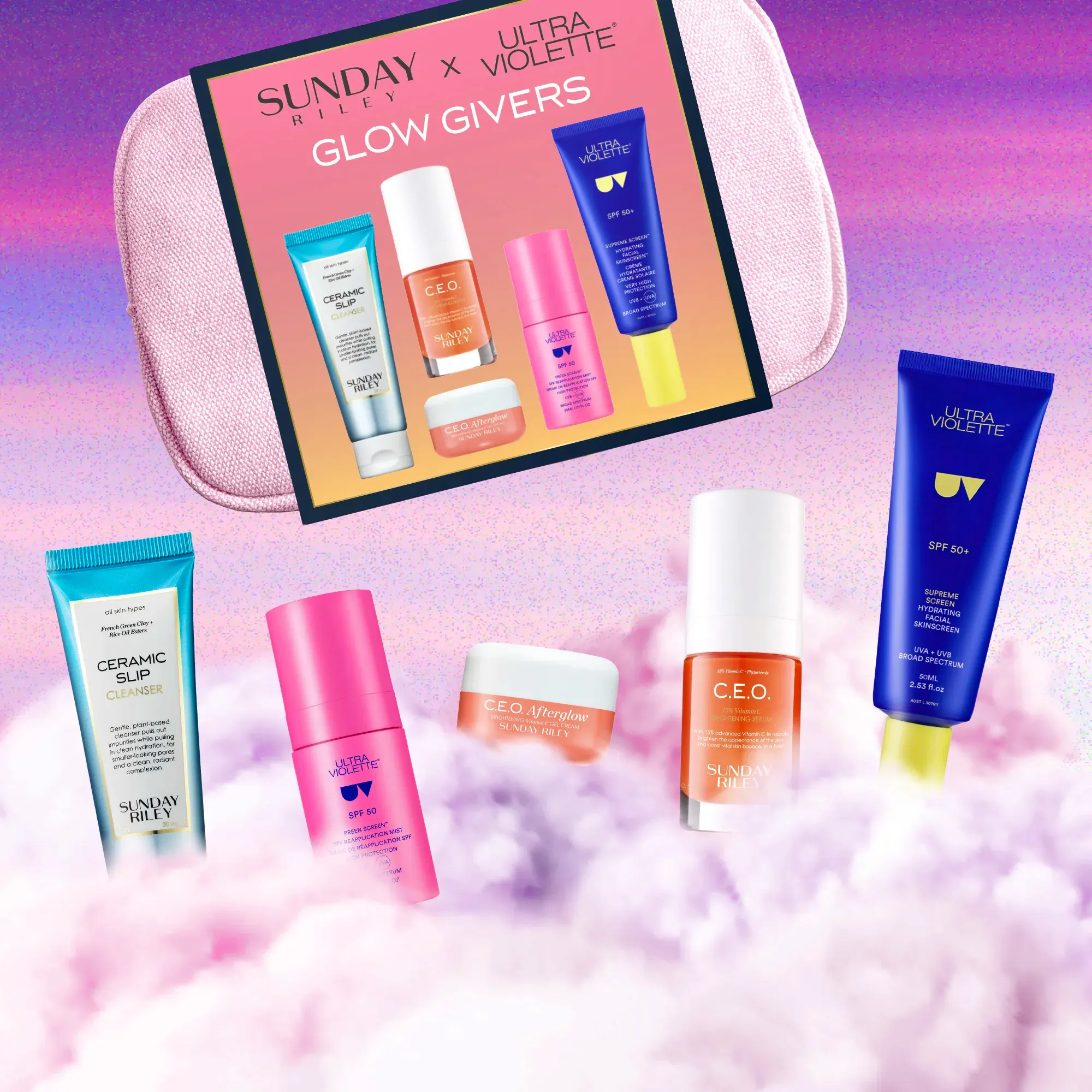 Sunday Riley x Ultra Violette Glow Givers Kit, £75 (worth £111)