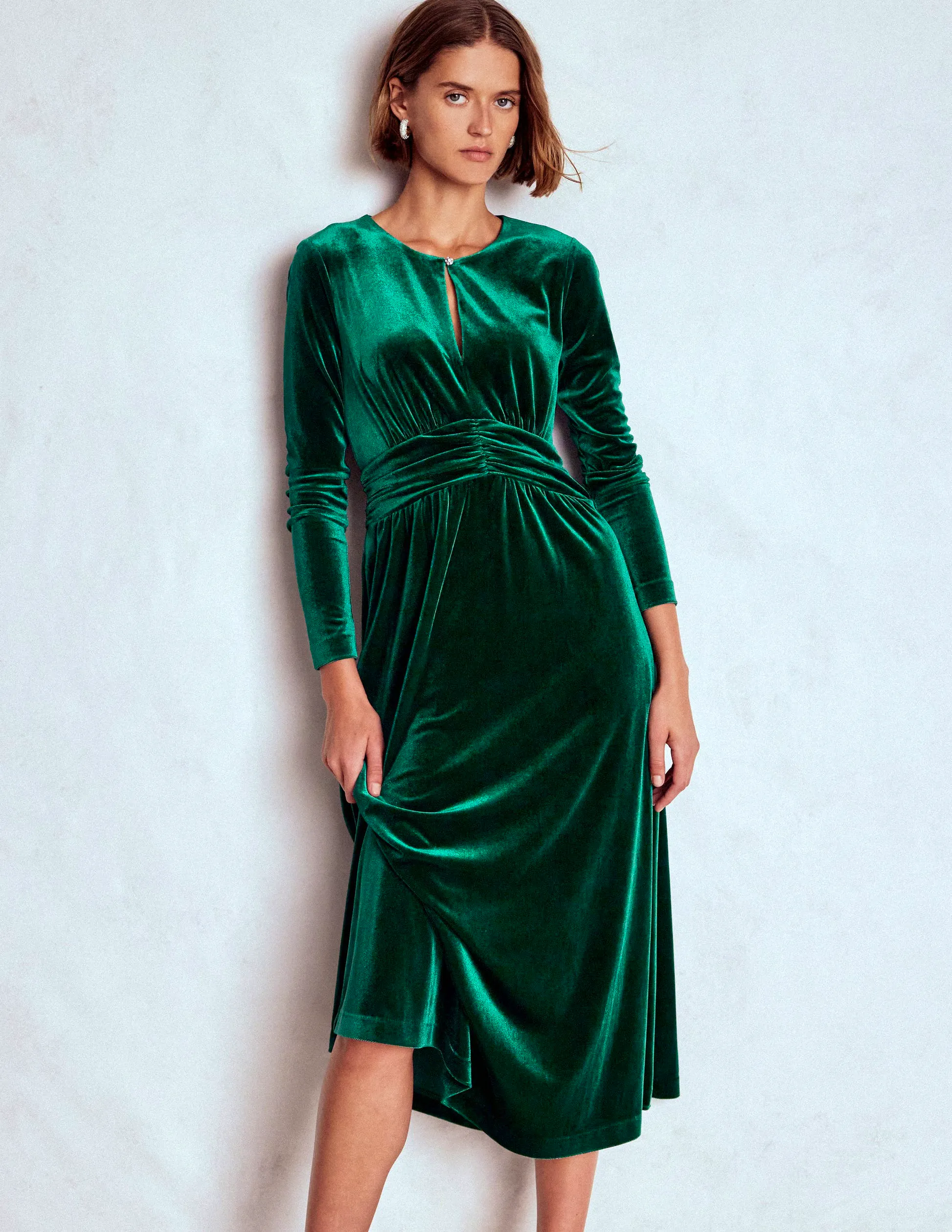 Boden Tilda Velvet Midi Dress, £119