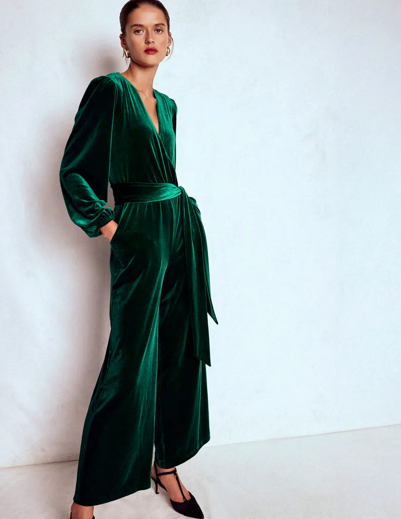 Boden Jersey Velvet Wrap Jumpsuit, £129