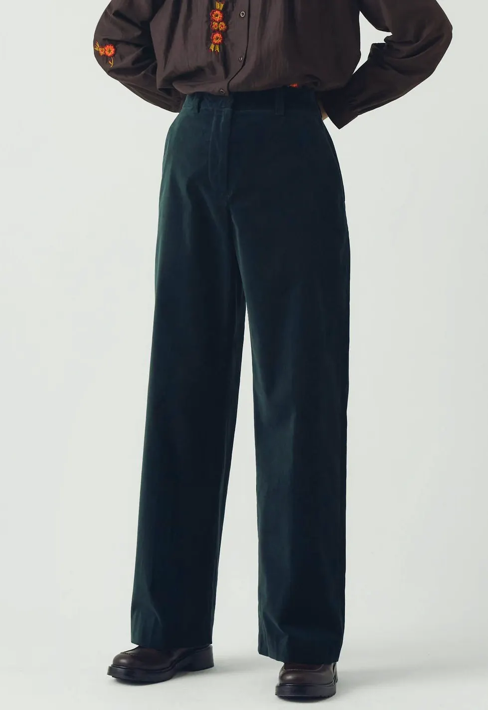 Toast Cotton Velvet Straight Trousers, £195