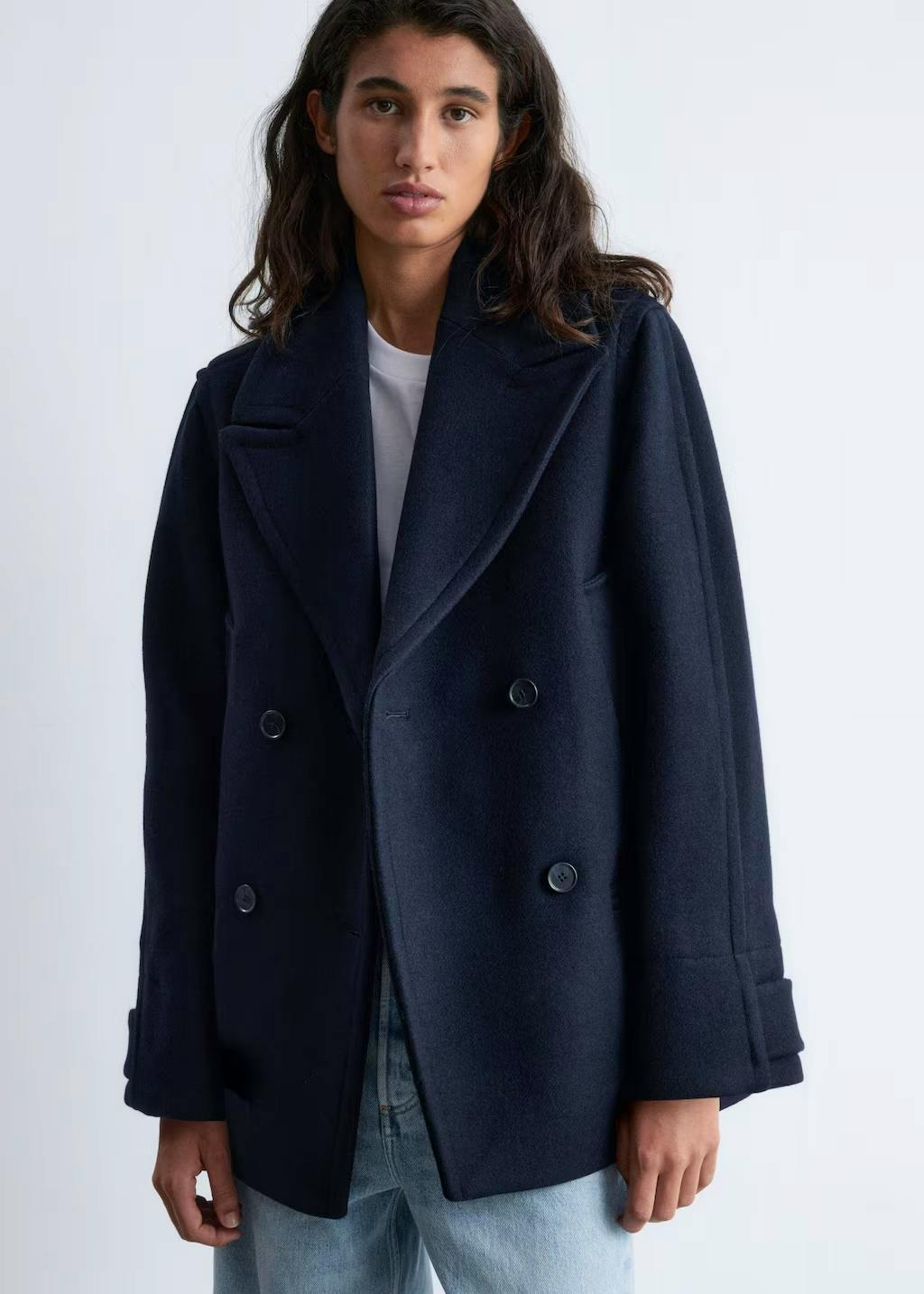 Tailored Wool Pea Coat £135 (was 229)