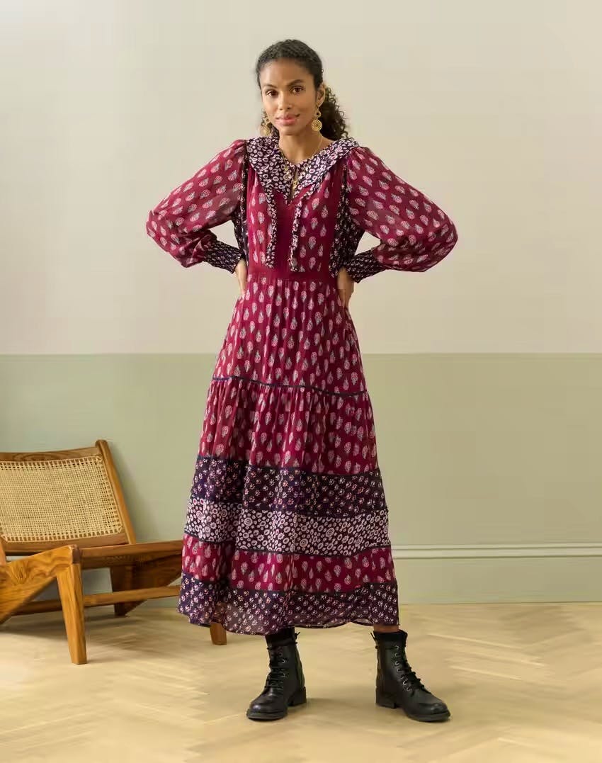 Silk Patchwork Dress £149 (Was £389)