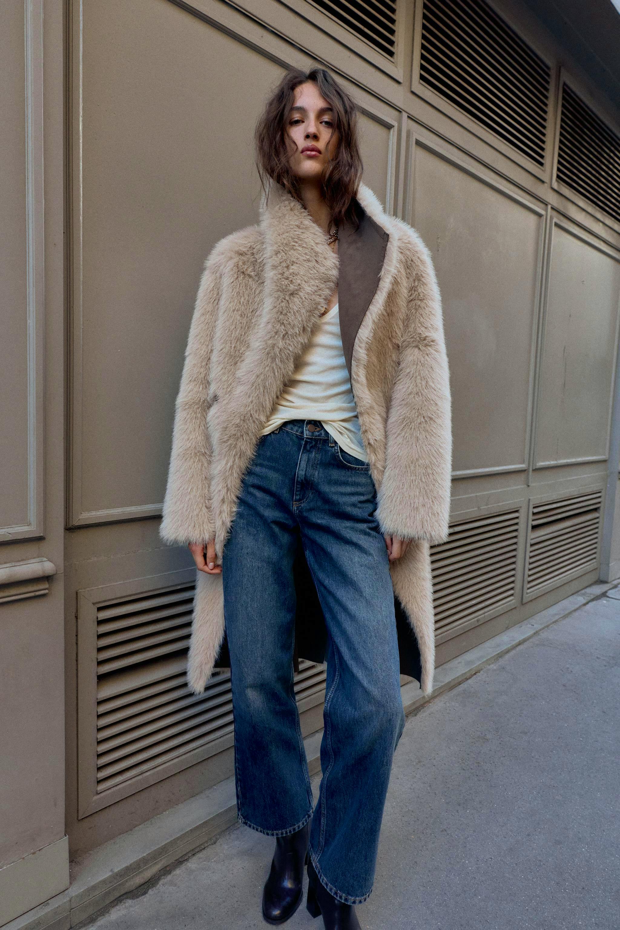 Reversible Double-Faced Faux Fur Coat £59.99 (Was £109)