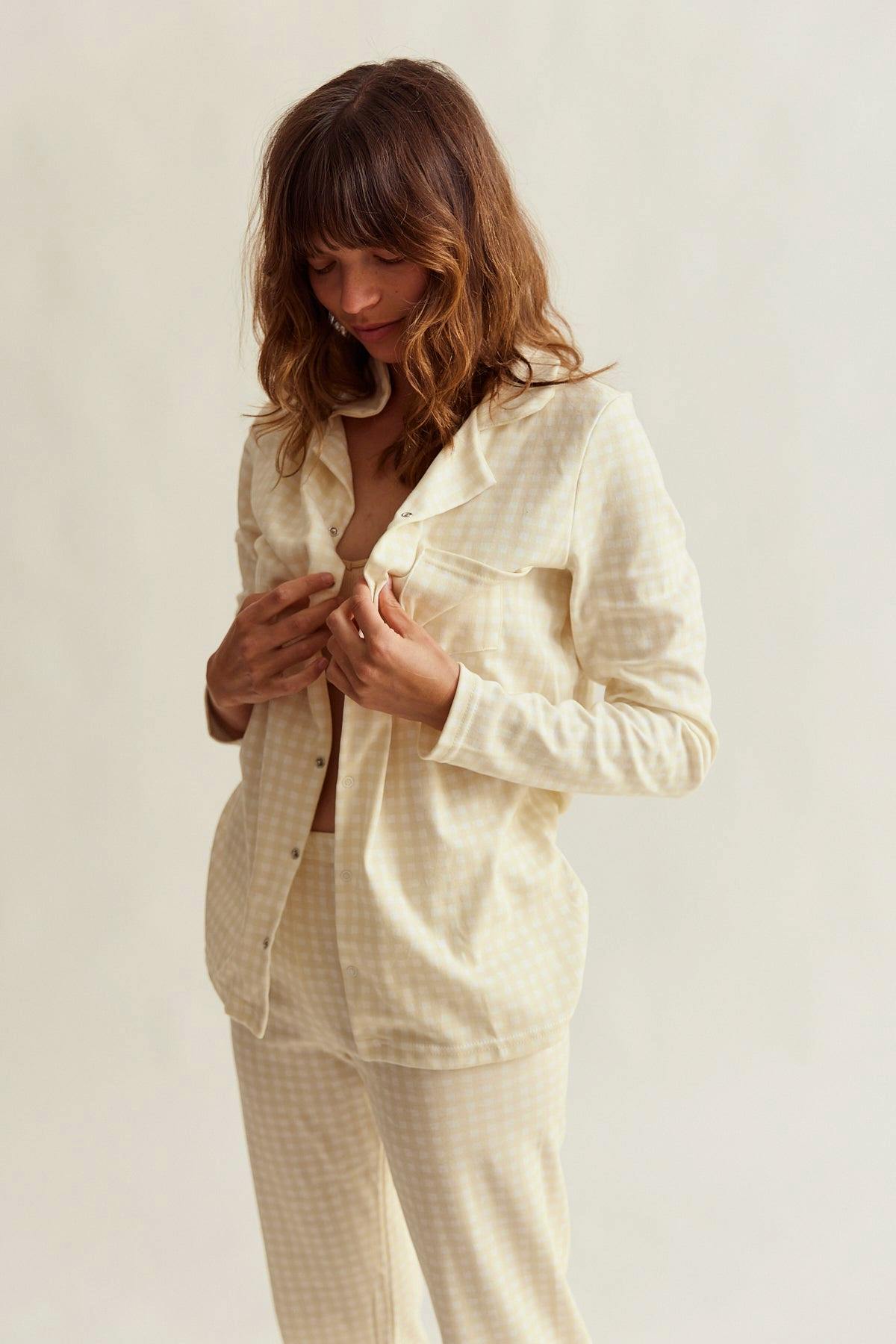Womens Classic Pyjama Set | Buttermilk £65 (Was £85)