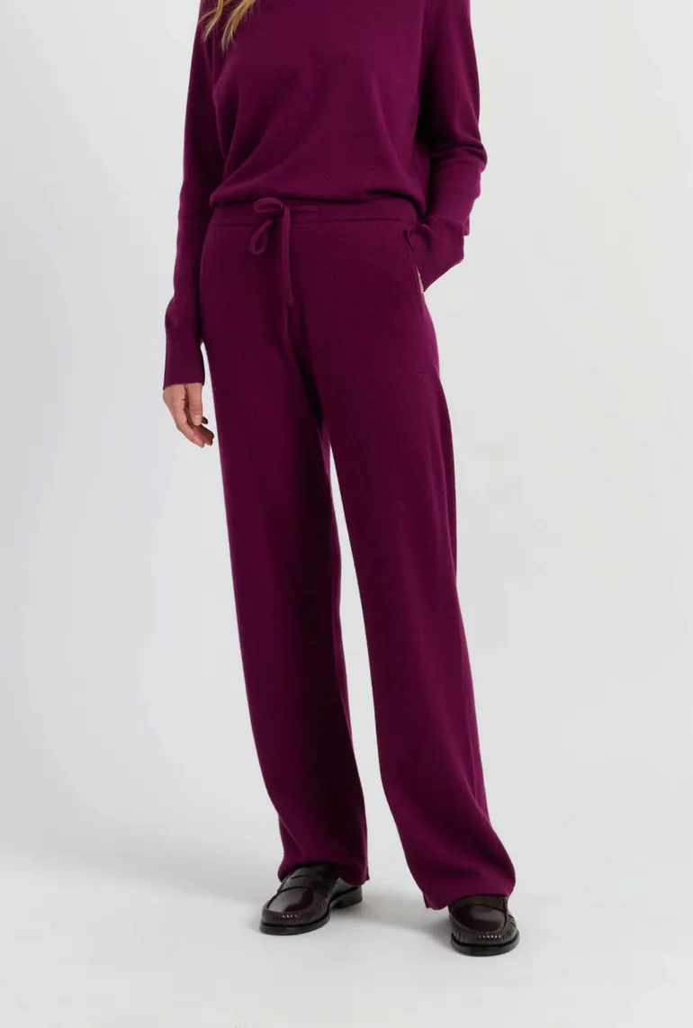 Chinti And Parker Mulberry Cashmere Wide Leg Pants, £250