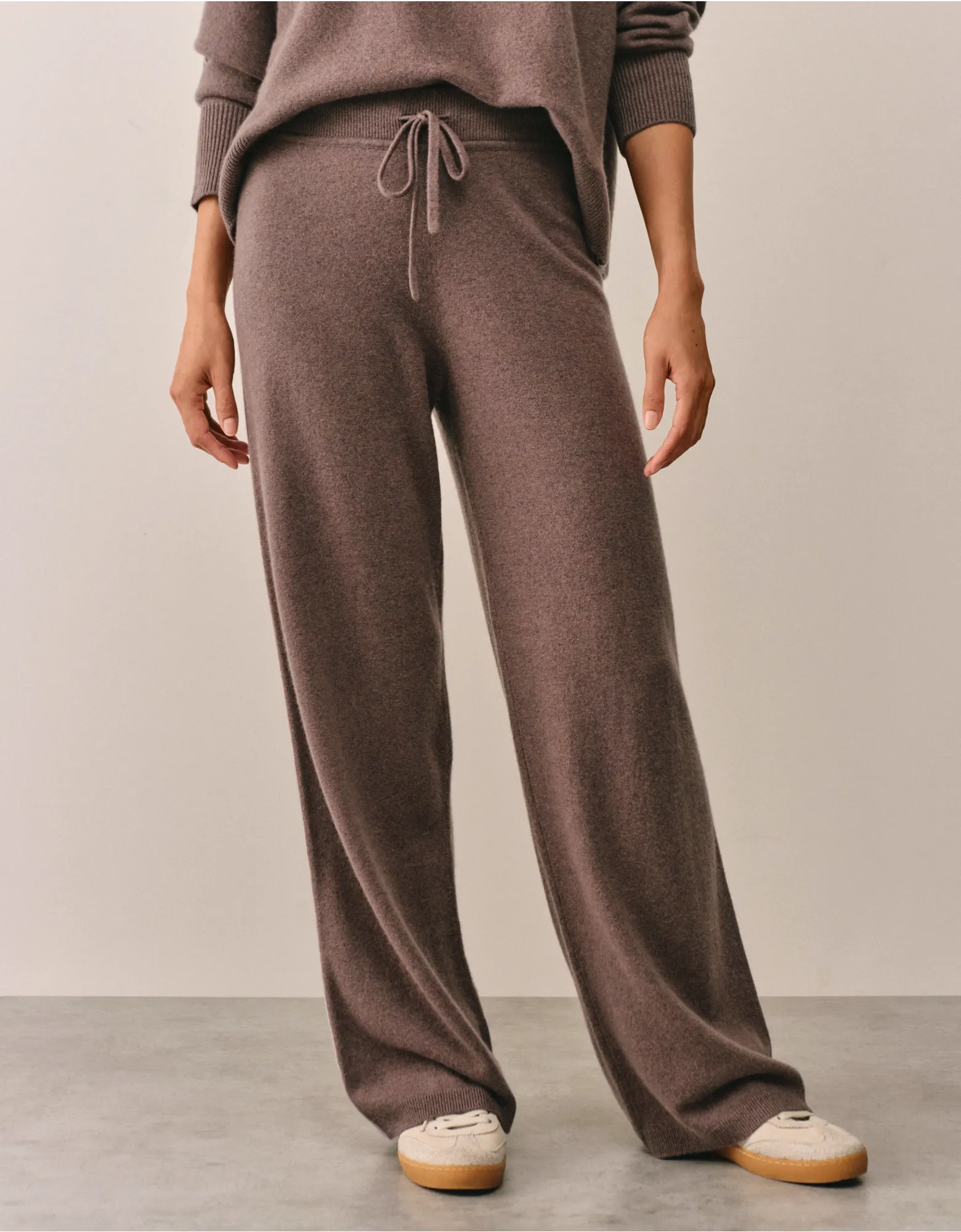 The White Company Cashmere Side Stripe Wide Leg Trousers, £190