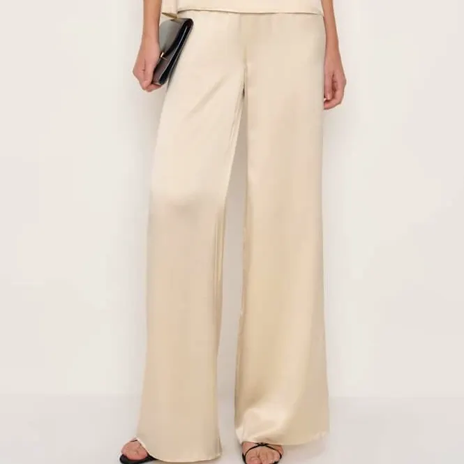Reformation Celine Low Rise Silk Wide Leg Pant, £198