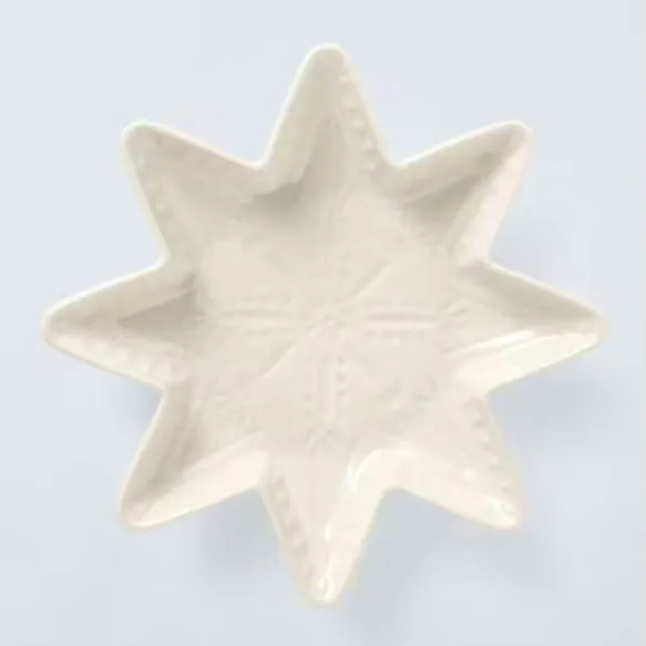 John Lewis Debossed Star Stoneware Dish, £7.50