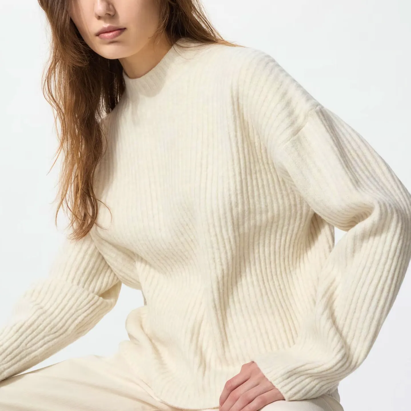 Uniqlo Soufflé Yarn Mock Neck Jumper, £24.90