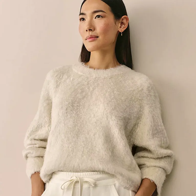 The White Company Brushed Silk Boxy Jumper, £160