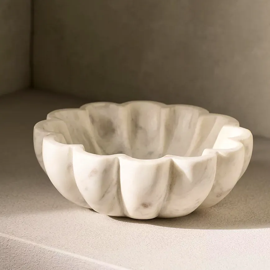 The White Company Larton Scalloped Marble Bowl, £45