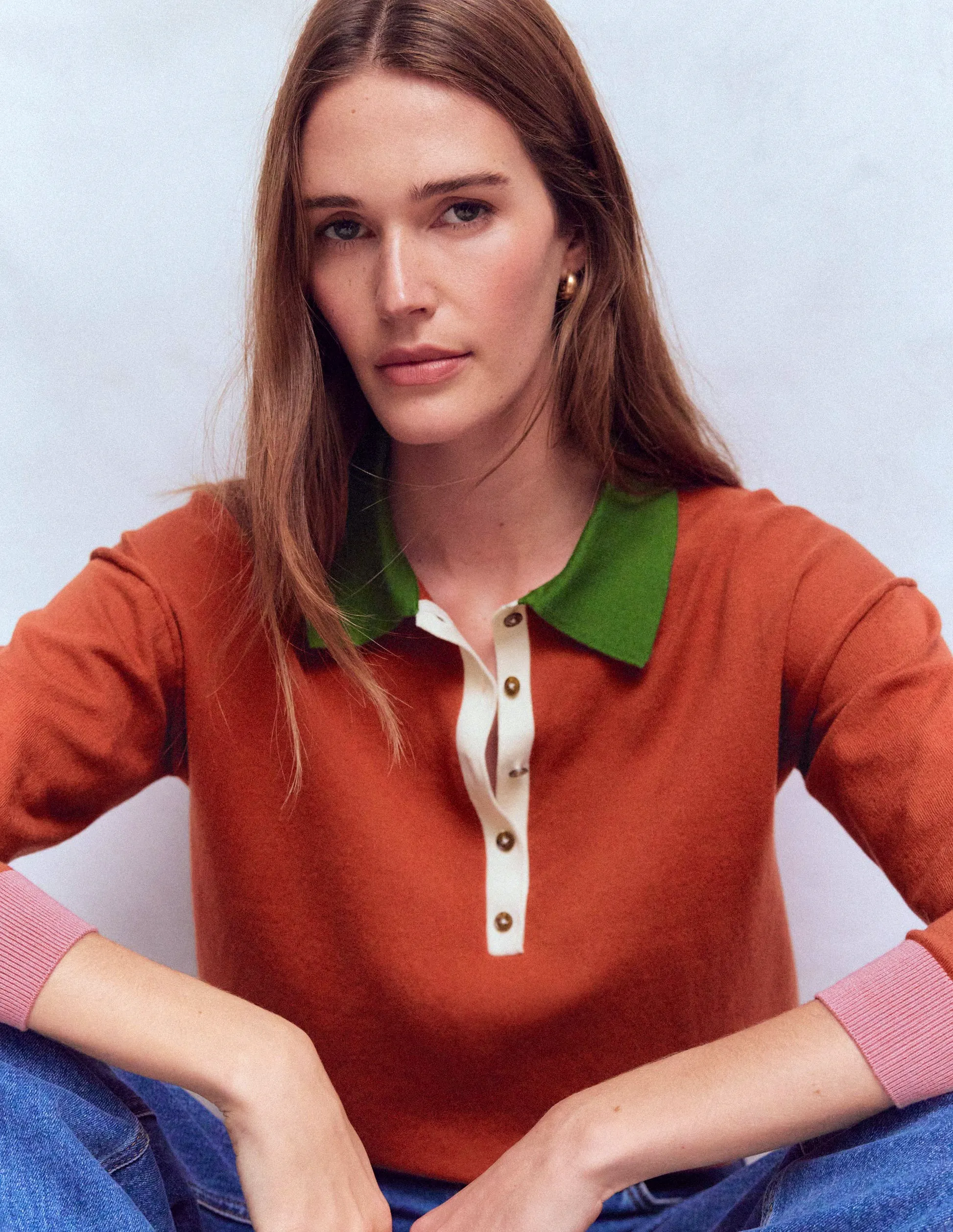 Lara Cotton Henley Jumper £79