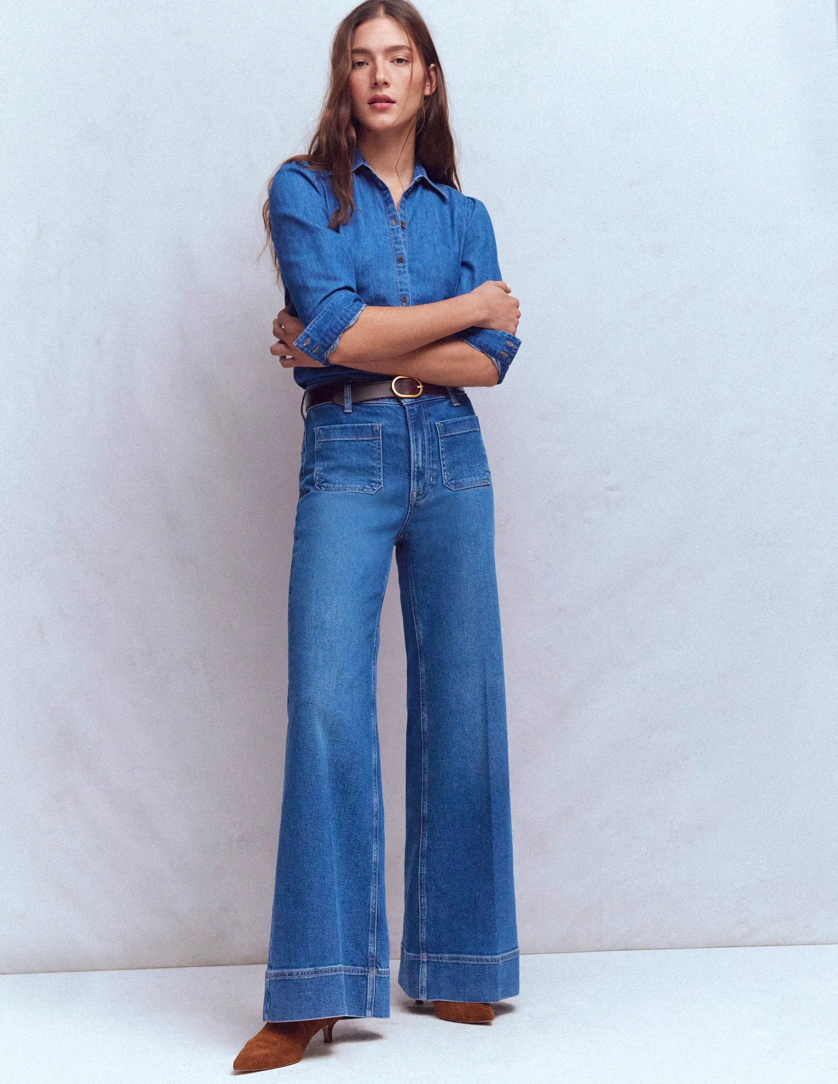 Patch Pocket Flare Jeans £119