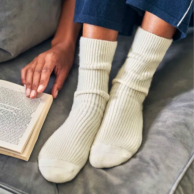 Pure Collection Ribbed Cashmere Socks, £42