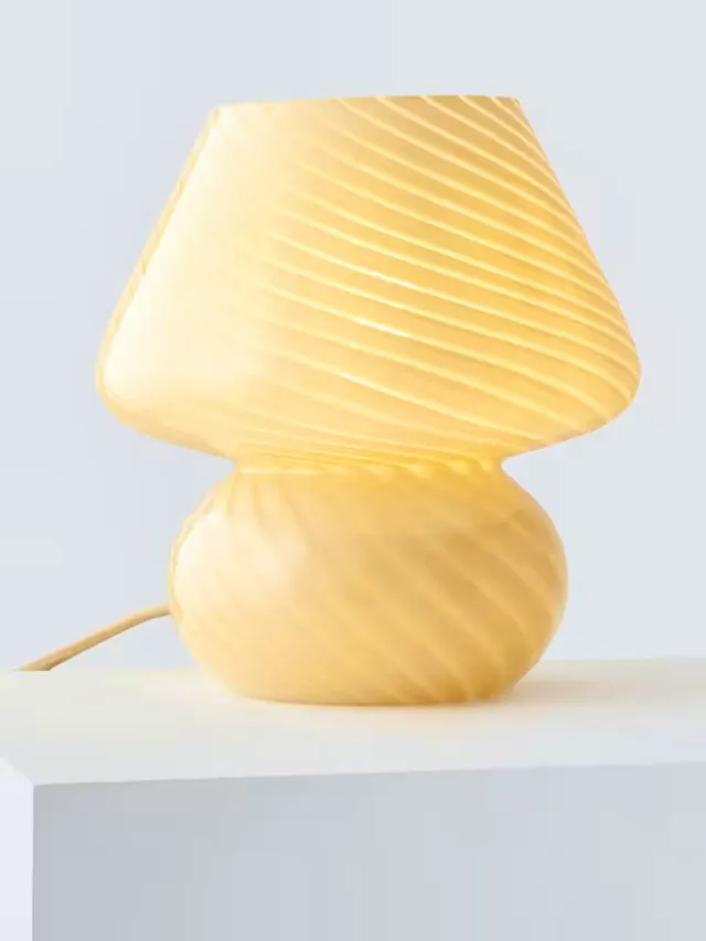 John Lewis & Partners Glass Mushroom Table Lamp, £50