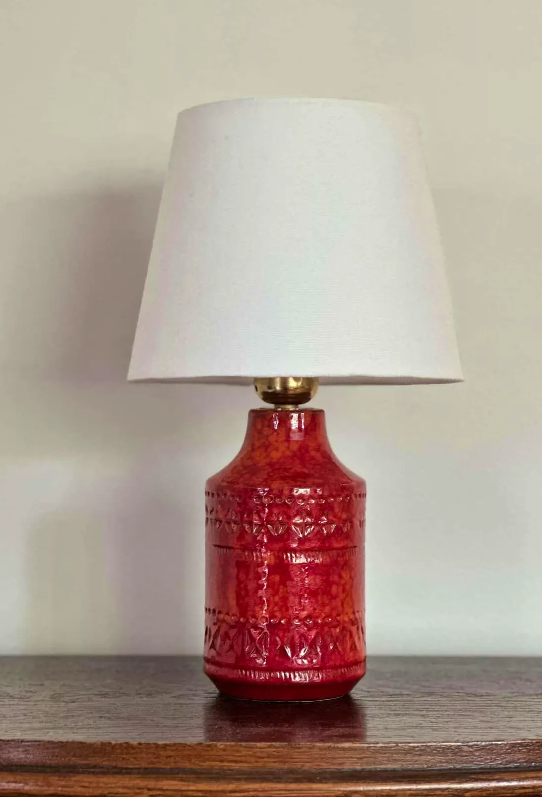 1st Dibs Red Swedish Mid-Century Ceramic Lamp, £412.24
