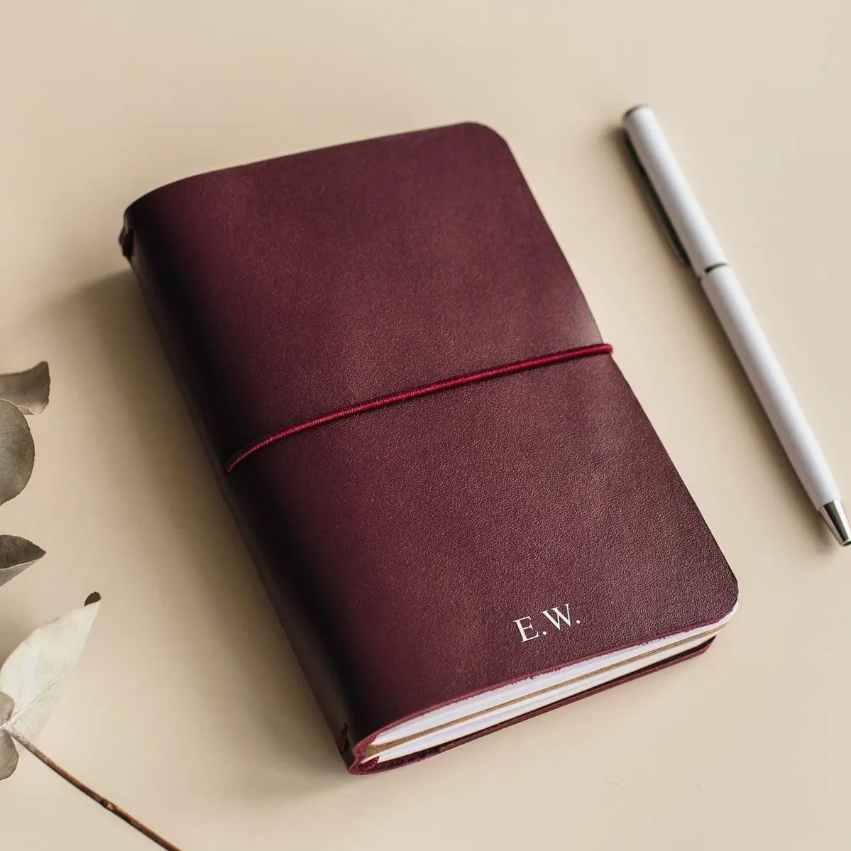 Etsy Burgundy Refillable Journal, from £23.29