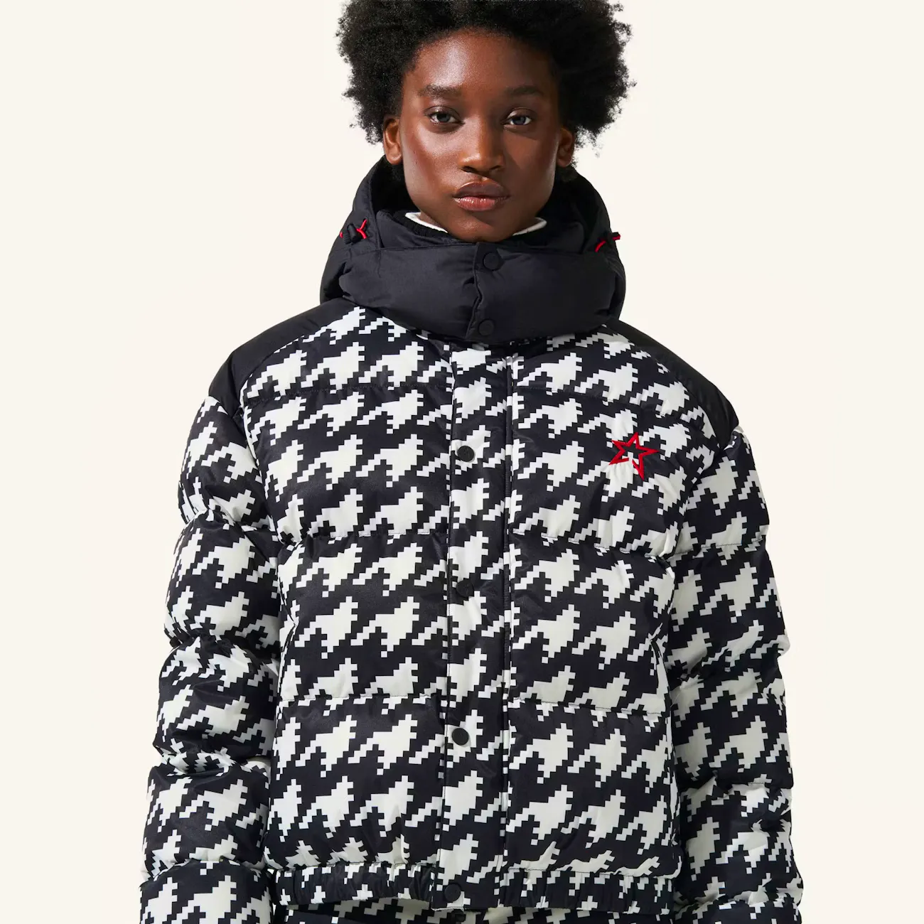 Perfect Moment Houndstooth Moment Puffer, £730