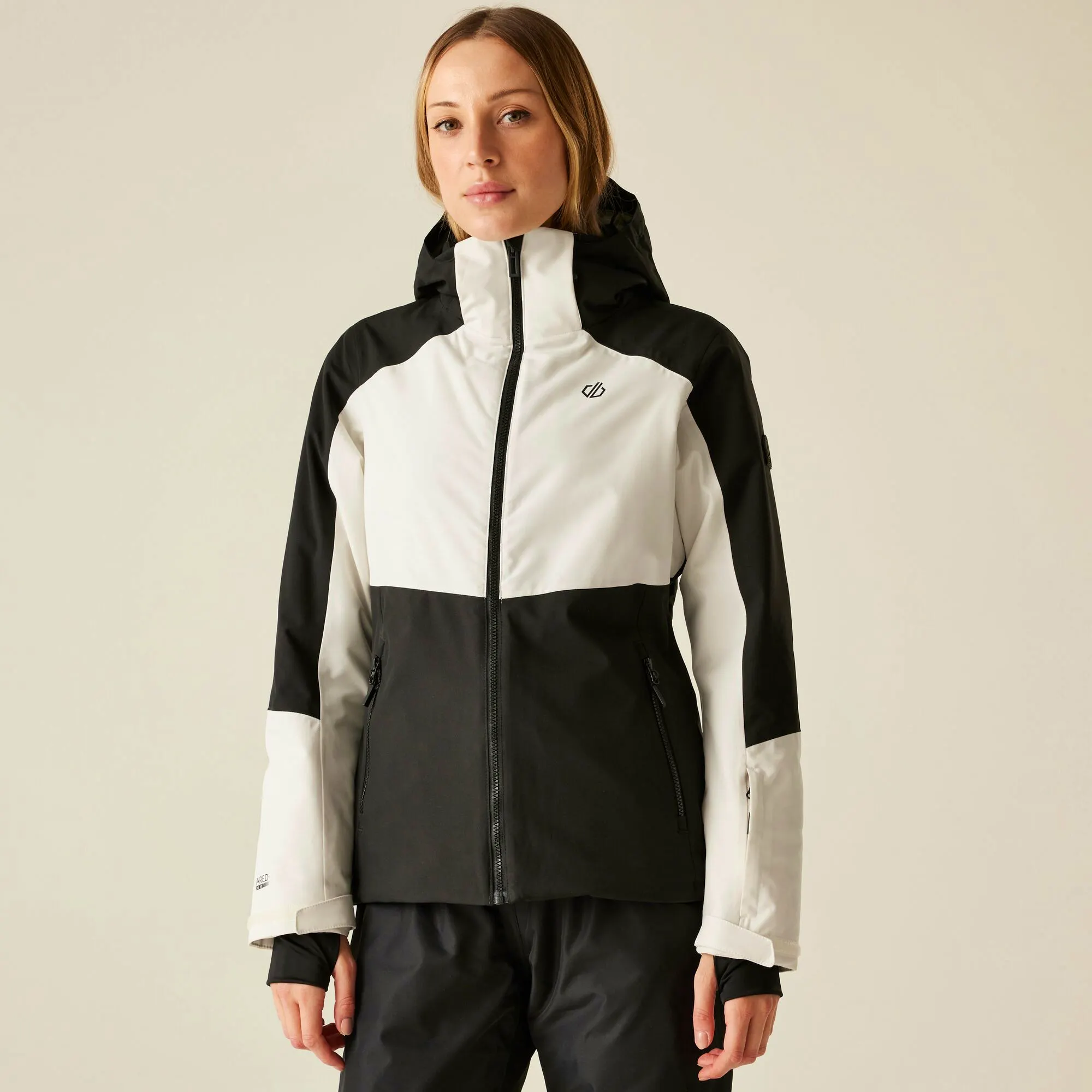 Dare2B Women's Flurry II Waterproof Ski Jacket, Egret White, £160, NOW £112