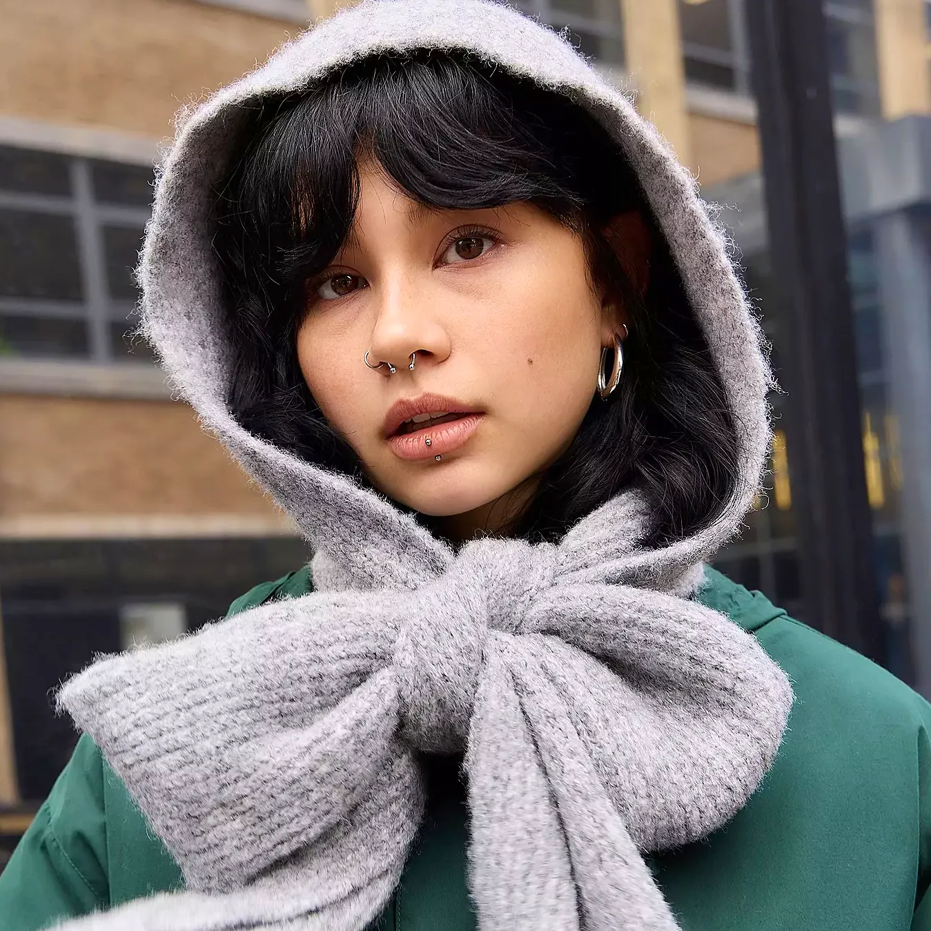 Urban Outfitters UO Georgia Hooded Scarf, £9