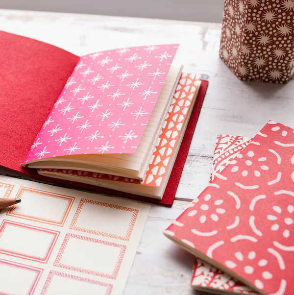 Three Assorted Memo Books For Pocket Folio Red