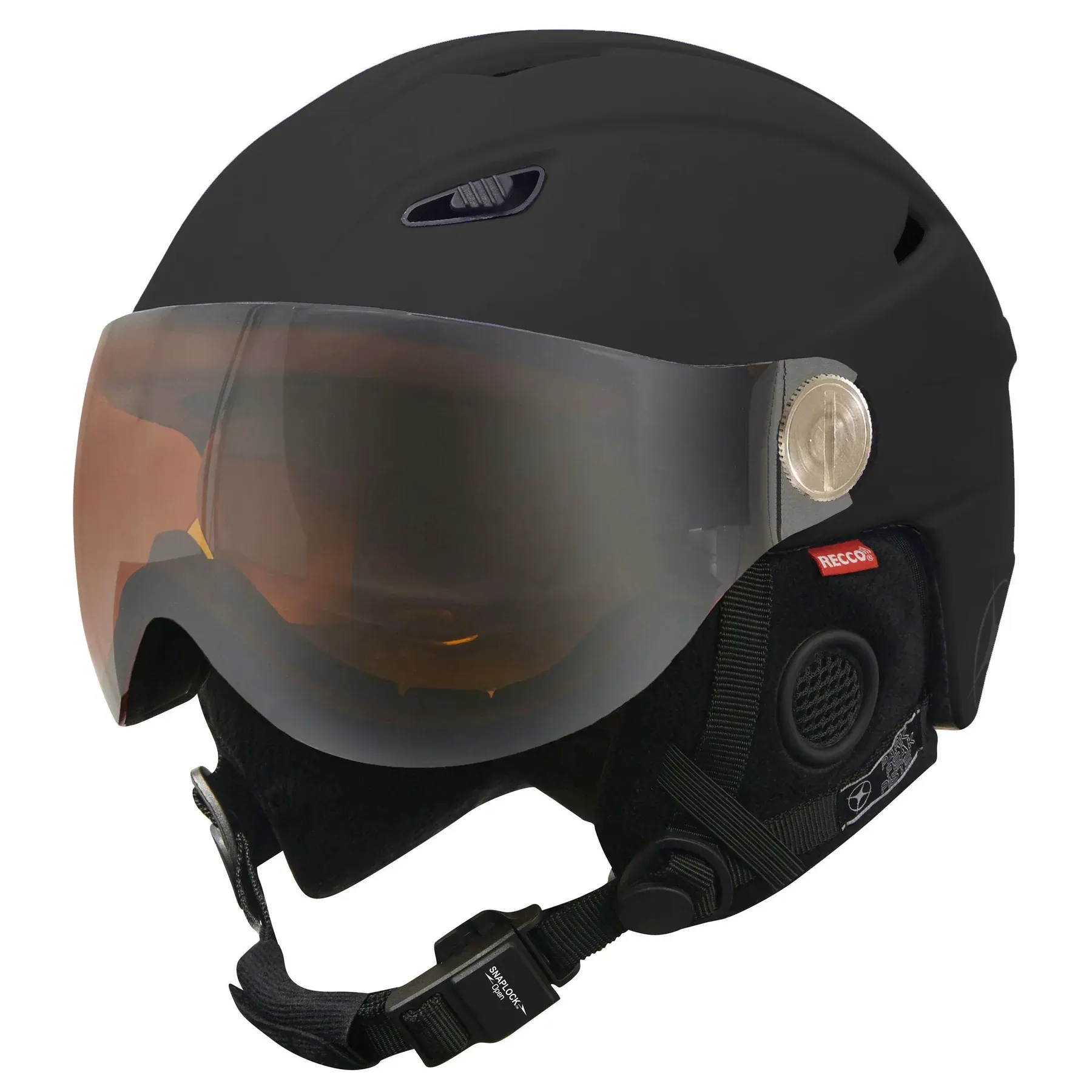 Winternational Manbi Park Ladies Black Ski Helmet with Visor, £109