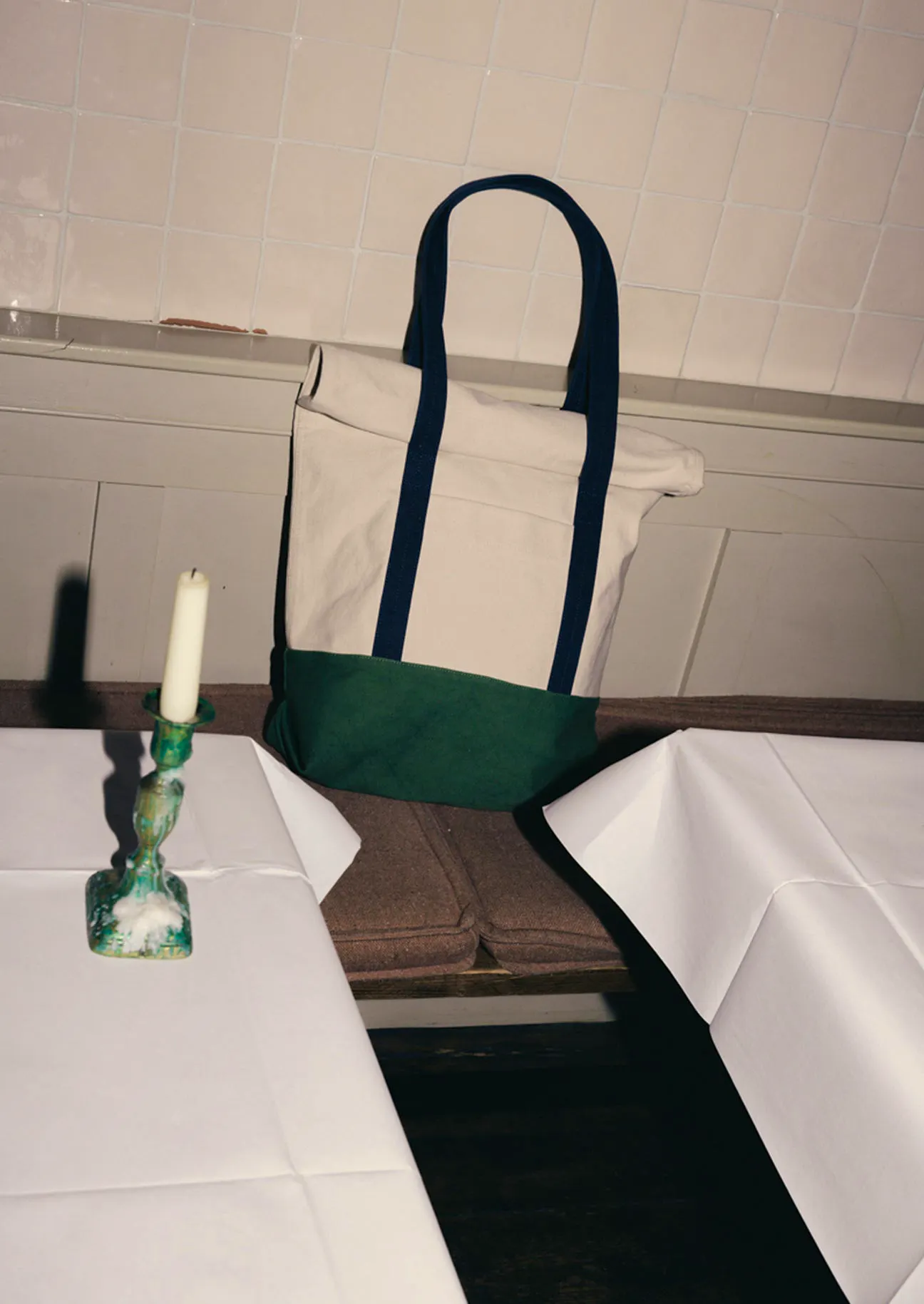 Cotton Canvas Roll Top Bag £125