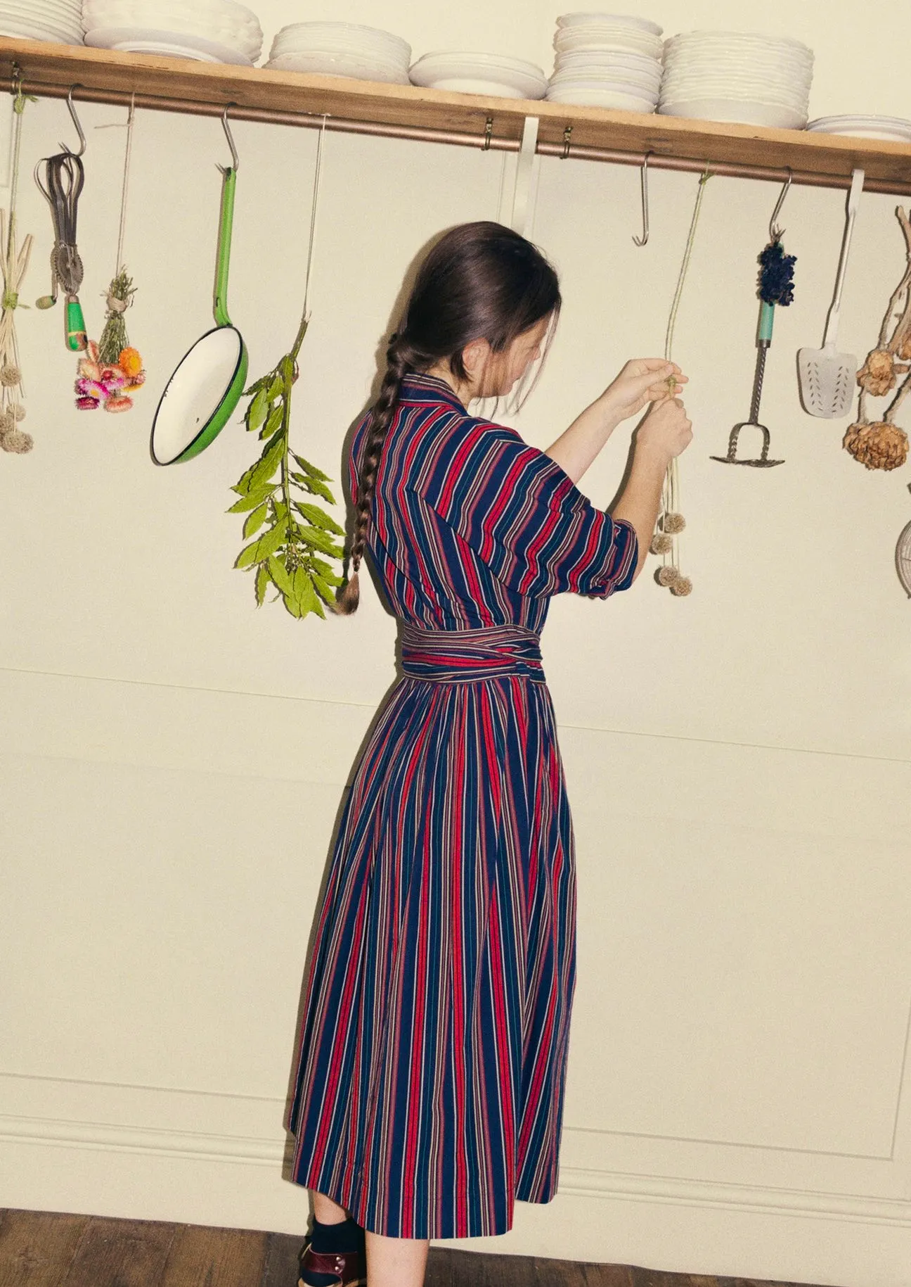 Pantry Stripe Cotton Wrap Dress £225