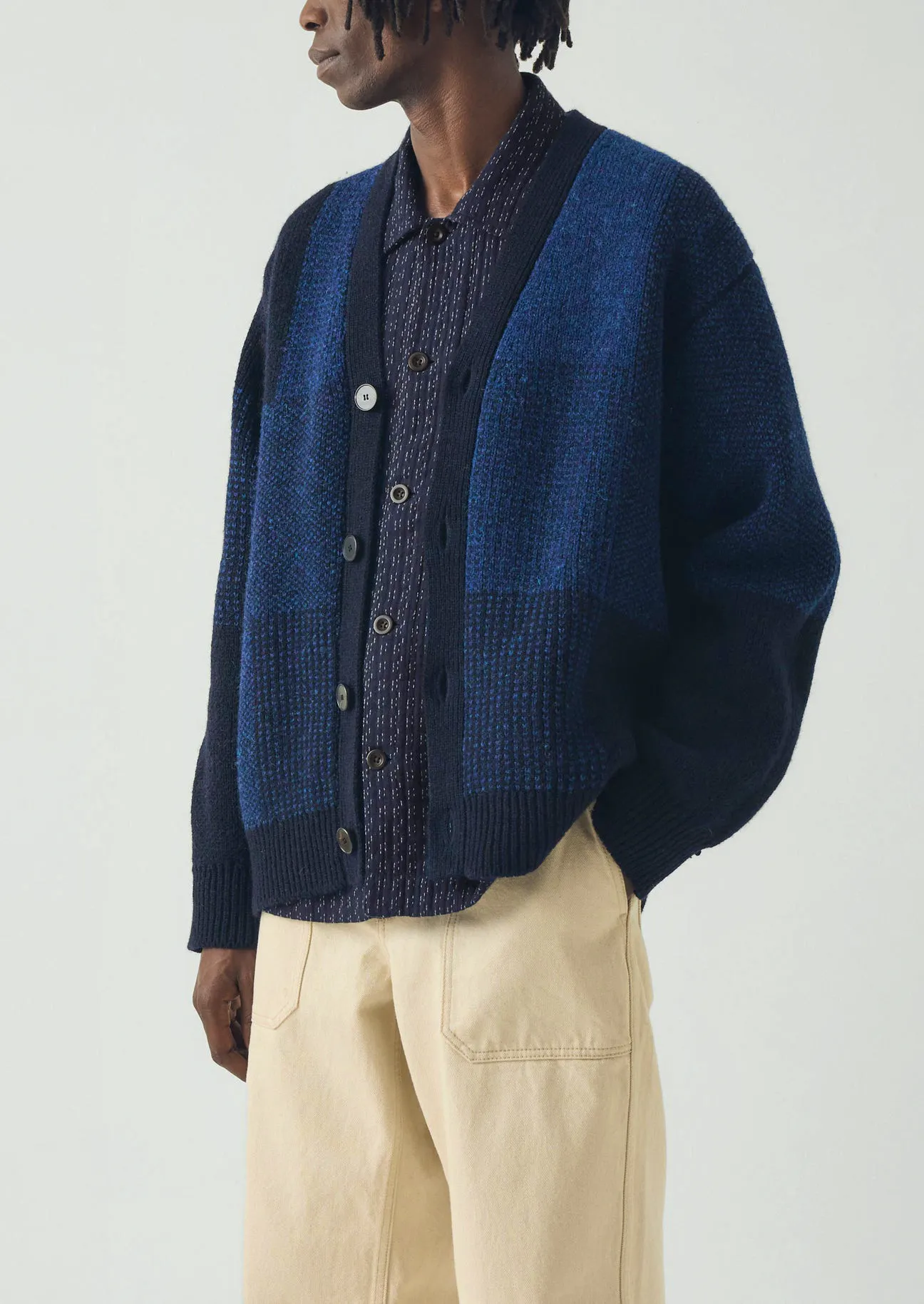 Jacquard British Wool Cardigan £315