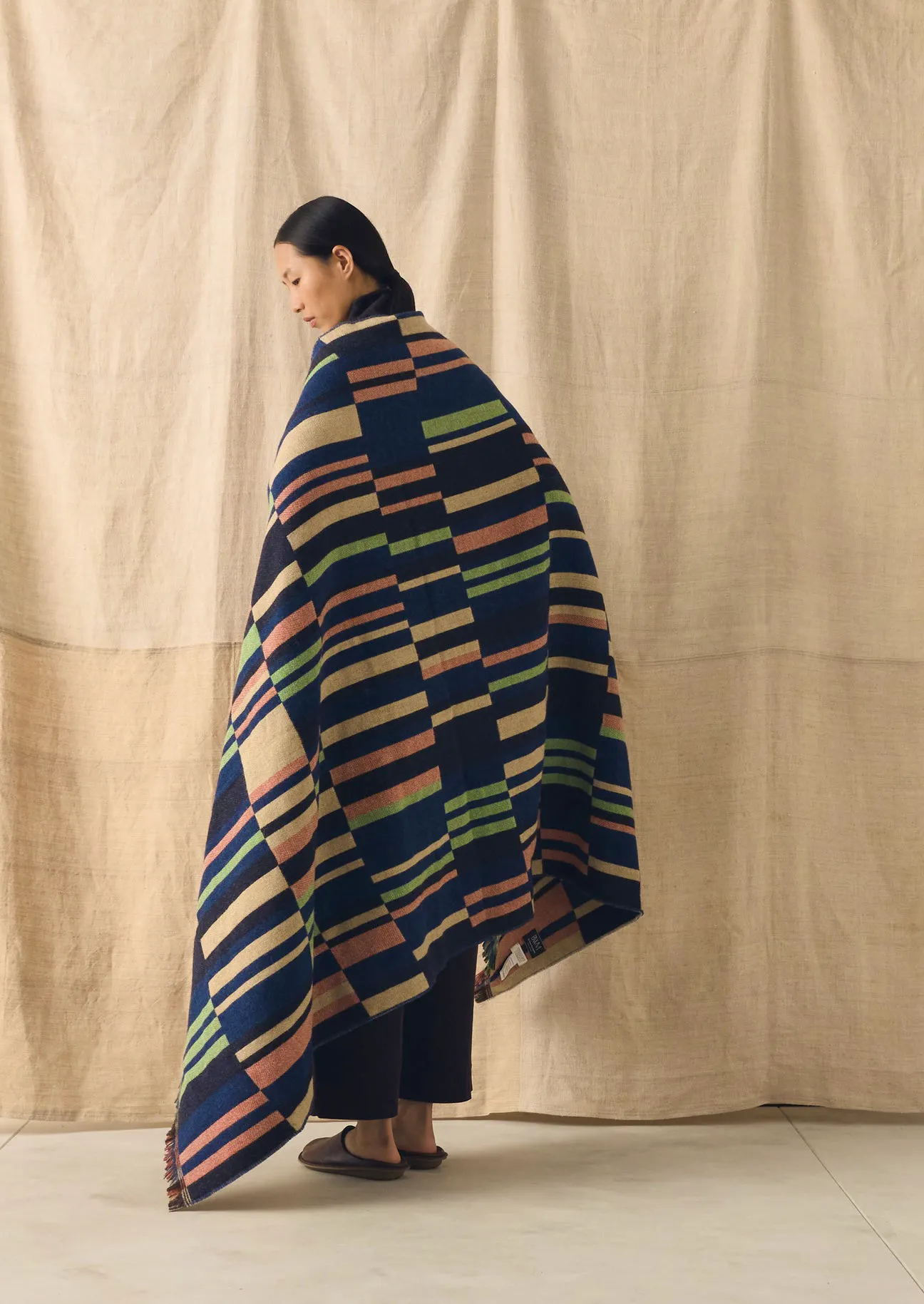 Bristol Weaving Mill Block Stripe Blanket £215