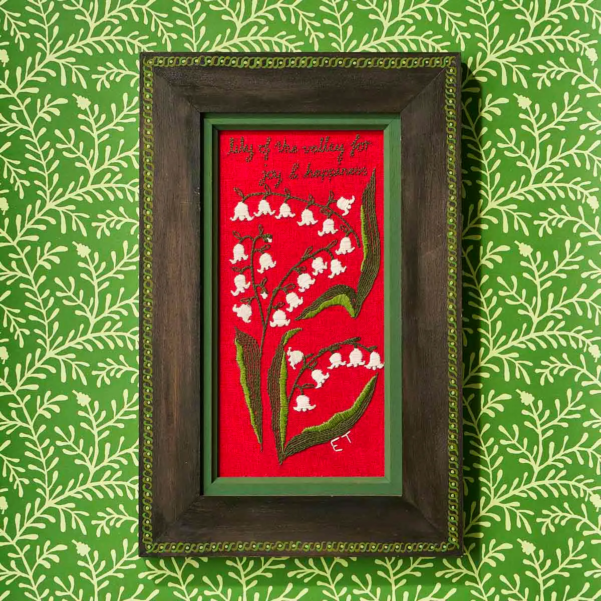The Fabled Thread Lily Of The Valley Embroidery, £45