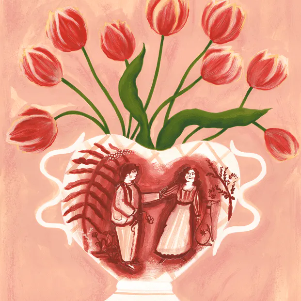 Polly Fern A3 The Original Romantic Vase Print, £28