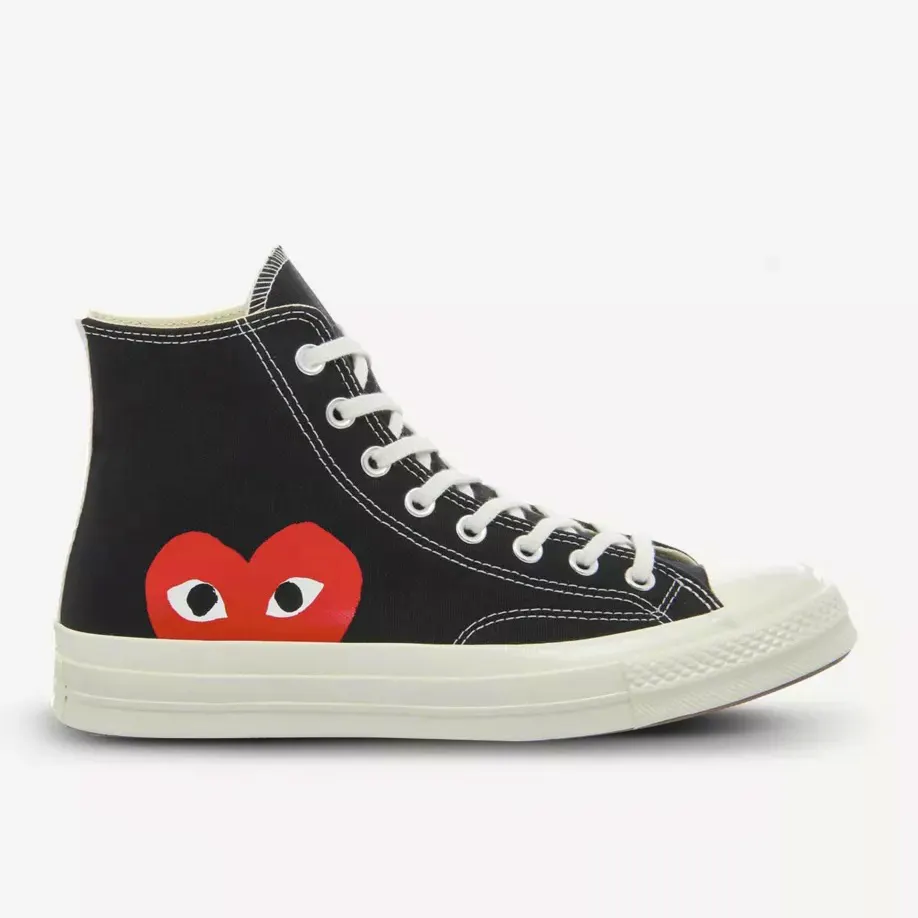Comme Des Garcons PLAY x Converse Canvas High-Top Trainers, £140