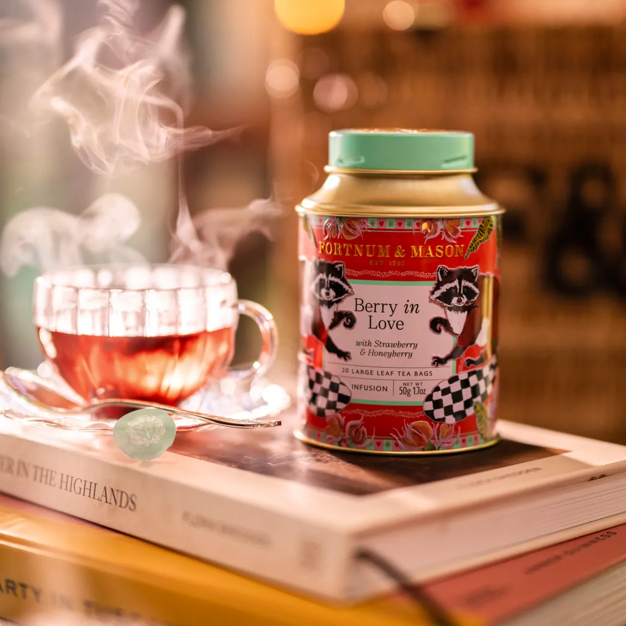 Fortnum & Mason Berry in Love, 20 Silky Tea Bag Tin, £15.95