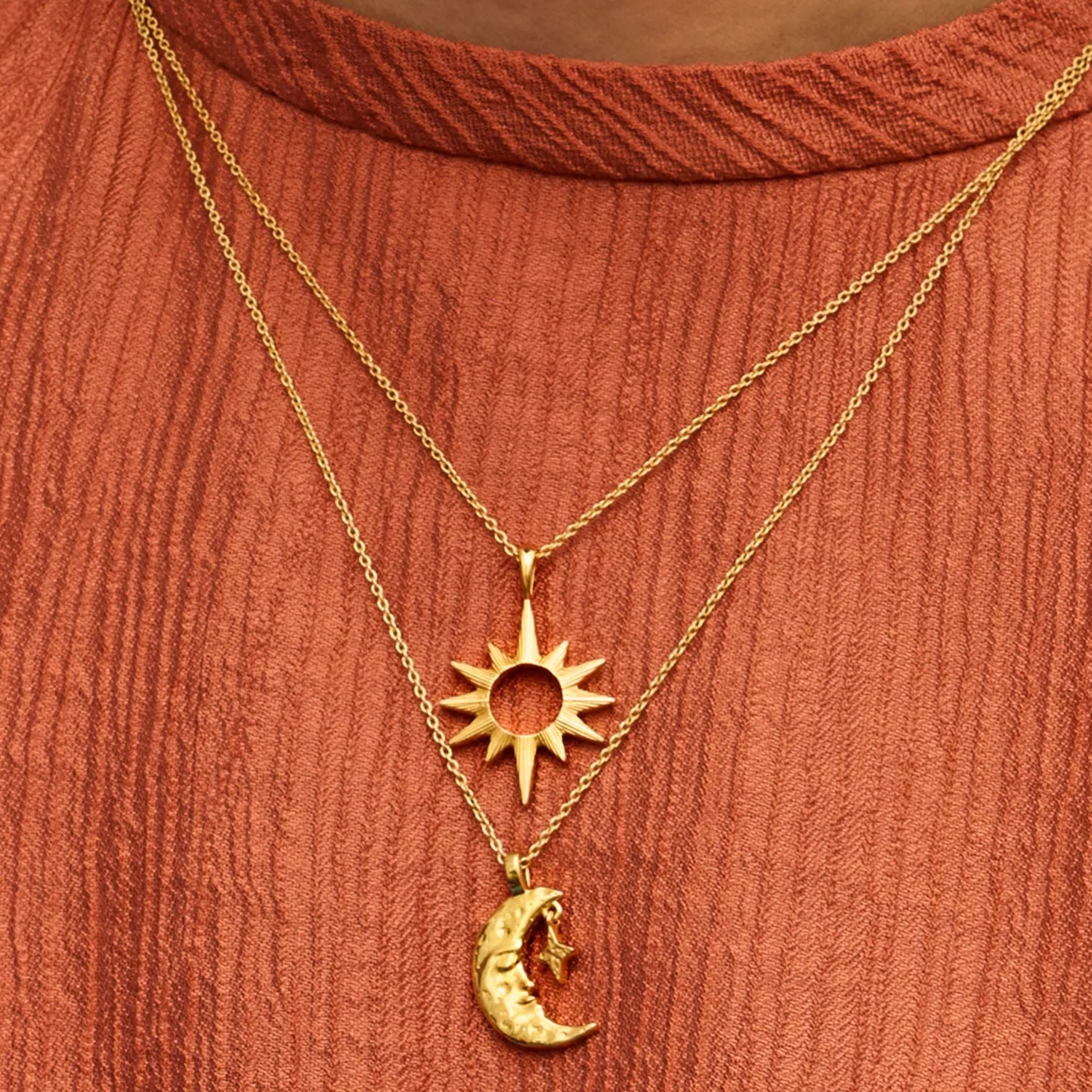 Ottoman Hands Star Pendant Necklace, £65