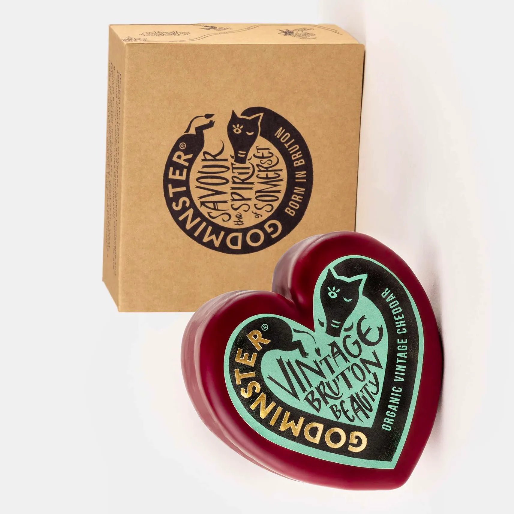 Godminster 400g Heart-Shaped Bruton Beauty Cheddar In Gift Box, £15