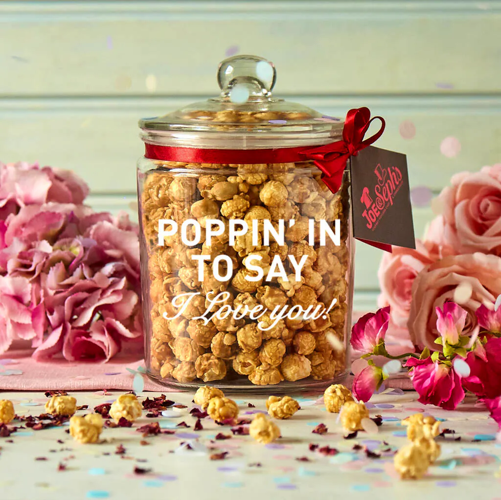 Not On The High Street I Love You Popcorn Biscotti Jar, £28