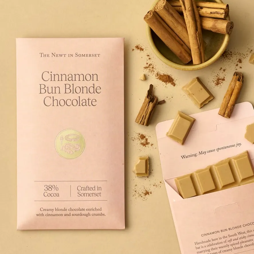 The Newt In Somerset Cinnamon Bun Blonde Chocolate, £6.95