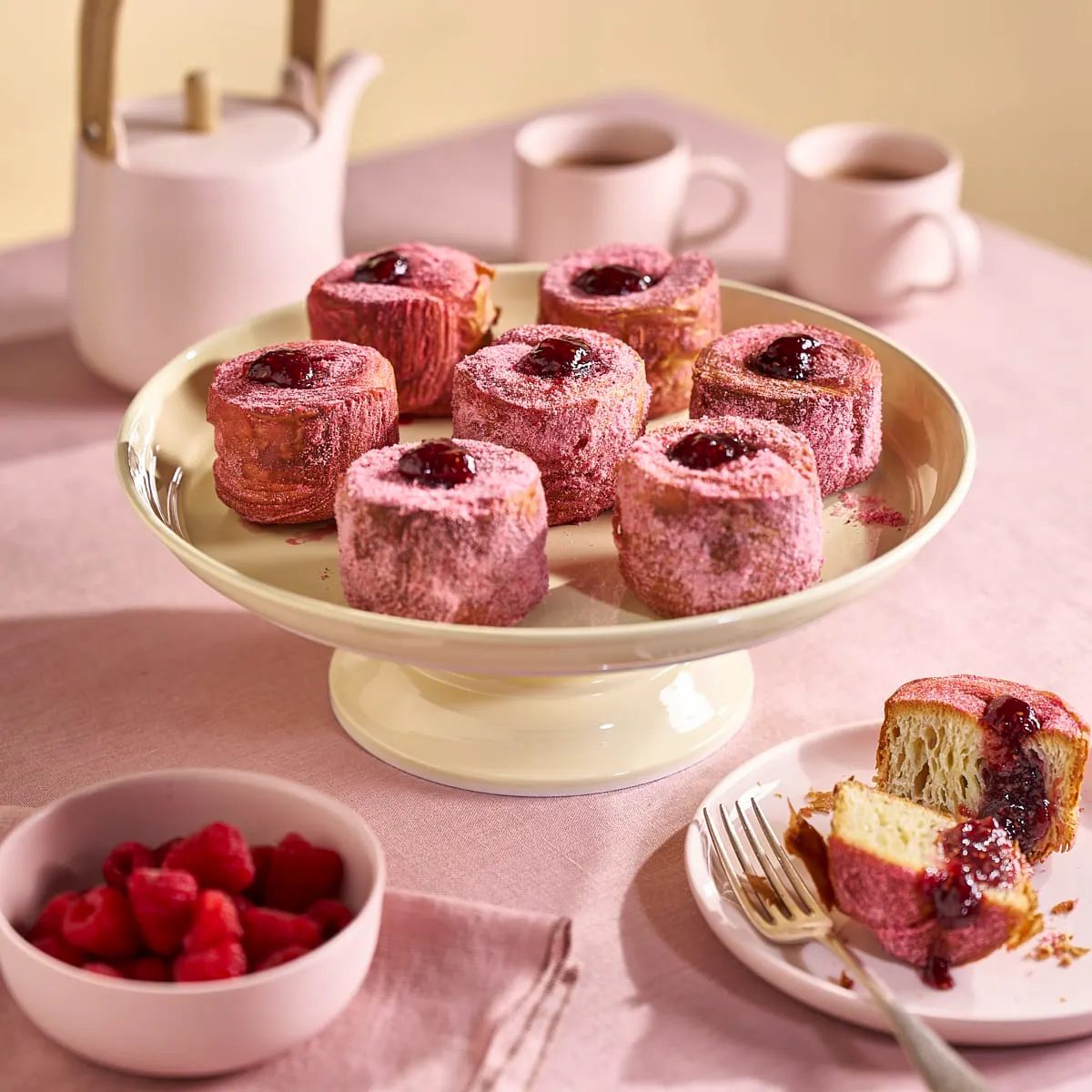 The Newt In Somerset Raspberry Jam Cruffins, Box of 6, £22.50