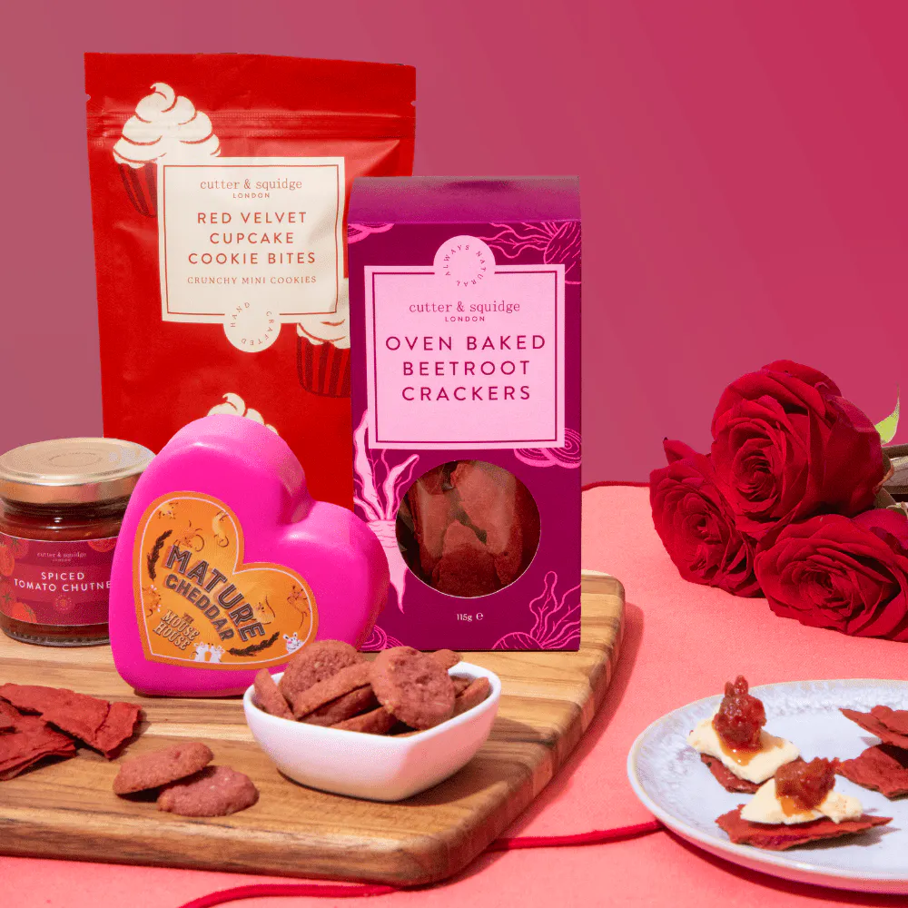 Cutter and Squidge Cheesy Romance Hamper, £26.99