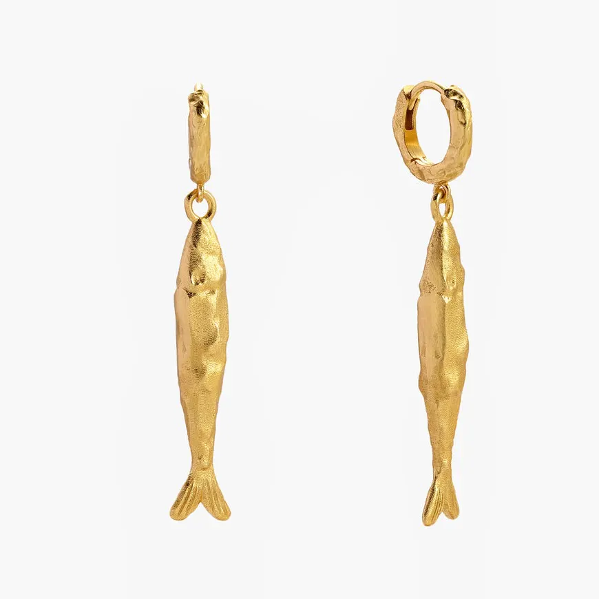 En Route Jewellery Gold Anchovy Earring, £22