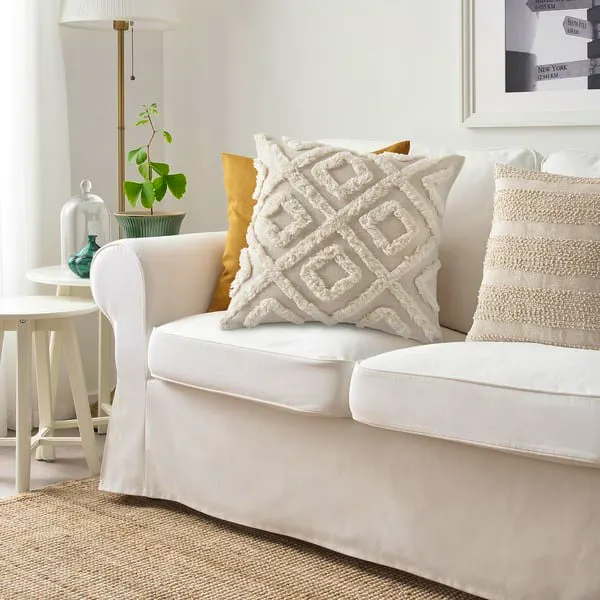 Ekguldmal Cushion Cover, Geometric Natural £9