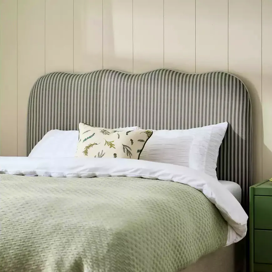 Habitat Onda Linen Double Headboard - Grey £135
