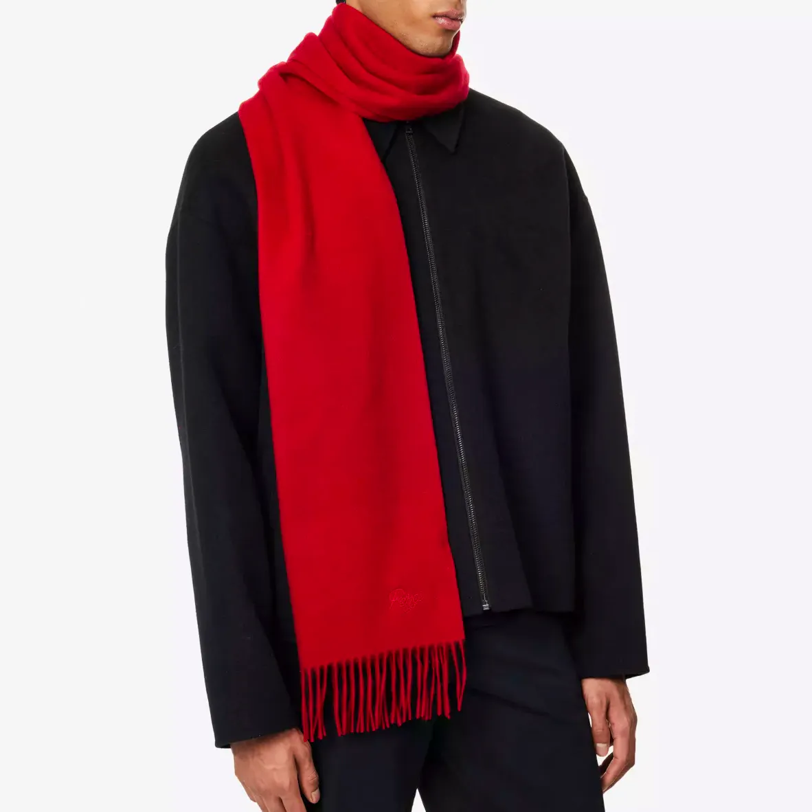 Percival Tolkein Fringed Wool Scarf, £49