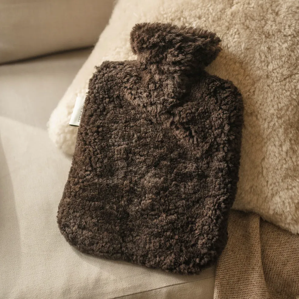 Hyde & Hare Shearling Hot Water Bottle, £69