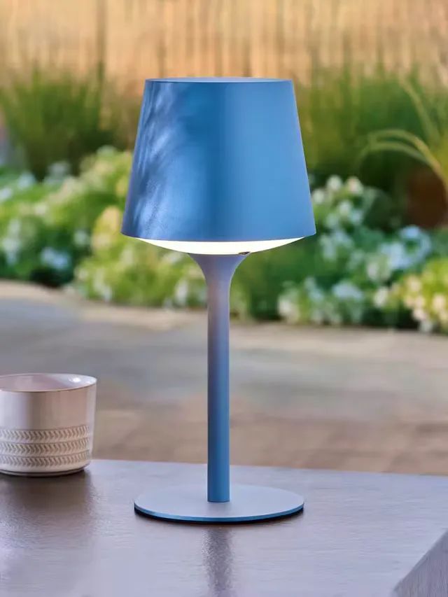 John Lewis Baresi Outdoor Table Lamp, Blue, £64