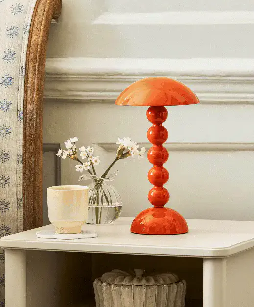 Addison Ross Orange Lacquer Rechargeable Bobbin LED Lamp, £125