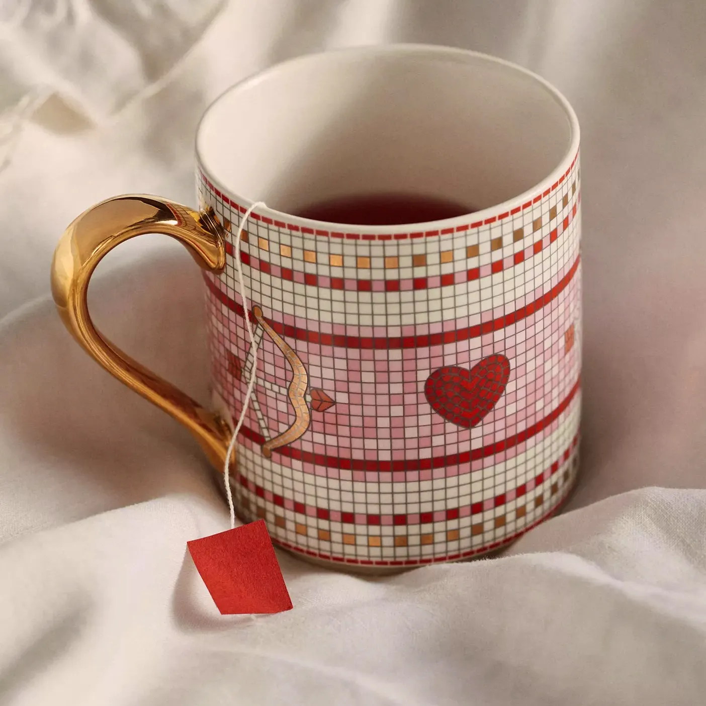 Anthropologie The Bistro Tile Stoneware Mug: Love Edition Bisous, £12